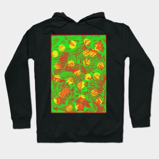 Zentangle Art - Yellow, Green & Red colours Hoodie